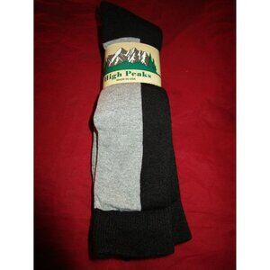 3 Pair Mens High Peaks Wool Blend Ski Snowboard Socks Large Fits 9-12 Shoe